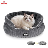 Koba - Cama Antiestrés Gatos Perros Con Cojín Reversible 50X50X20Cm Marengo