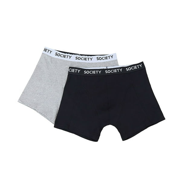 Bóxer Hombre Bipack Mix Negro/Gris Liso Corona