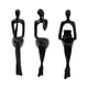 thumbnail image 1 of Estatua de pensador sentado, figuritas abstractas, adorno moderno, escultura artesanal de resina para decoración de estantería de escritorio de oficin Negro, 1 of 5