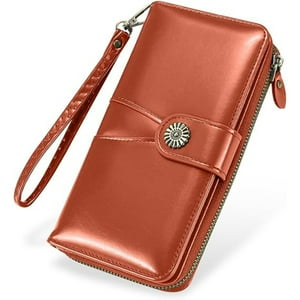 Veat00L - Billetera De Gran Capacidad Para Mujeres, Billetera Para Mujeres, Cremallera De Hardware, Billetera De Tres En Uno, Billetes De Moneda Con Cremallera De Tarjeta De Crédito