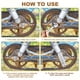 thumbnail image 5 of Uxcell 2 Paquete de Pivotes de Bicicleta de Aleación de Aluminio Antideslizantes para Ejes de 3/8 pulgadas con Rayas Blancas, 5 of 7