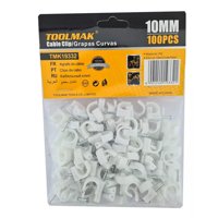 Toolmak - Grapa Grampa Rg6 Cable 10Mm Blanco 100 Unidades