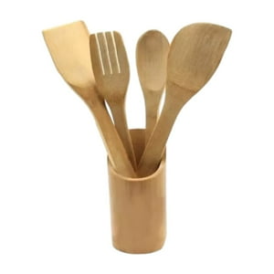 Genérico - Set Cucharas De Palo Madera 5U