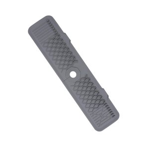 Magideal - Alfombrilla De Silicona Para Grifo De Fregadero Plegable De 61X14,5 Cm Con Borde De Drenaje Para Baño, Fácil De Limpiar Y Accesorio De Almacenamiento, , Gris
