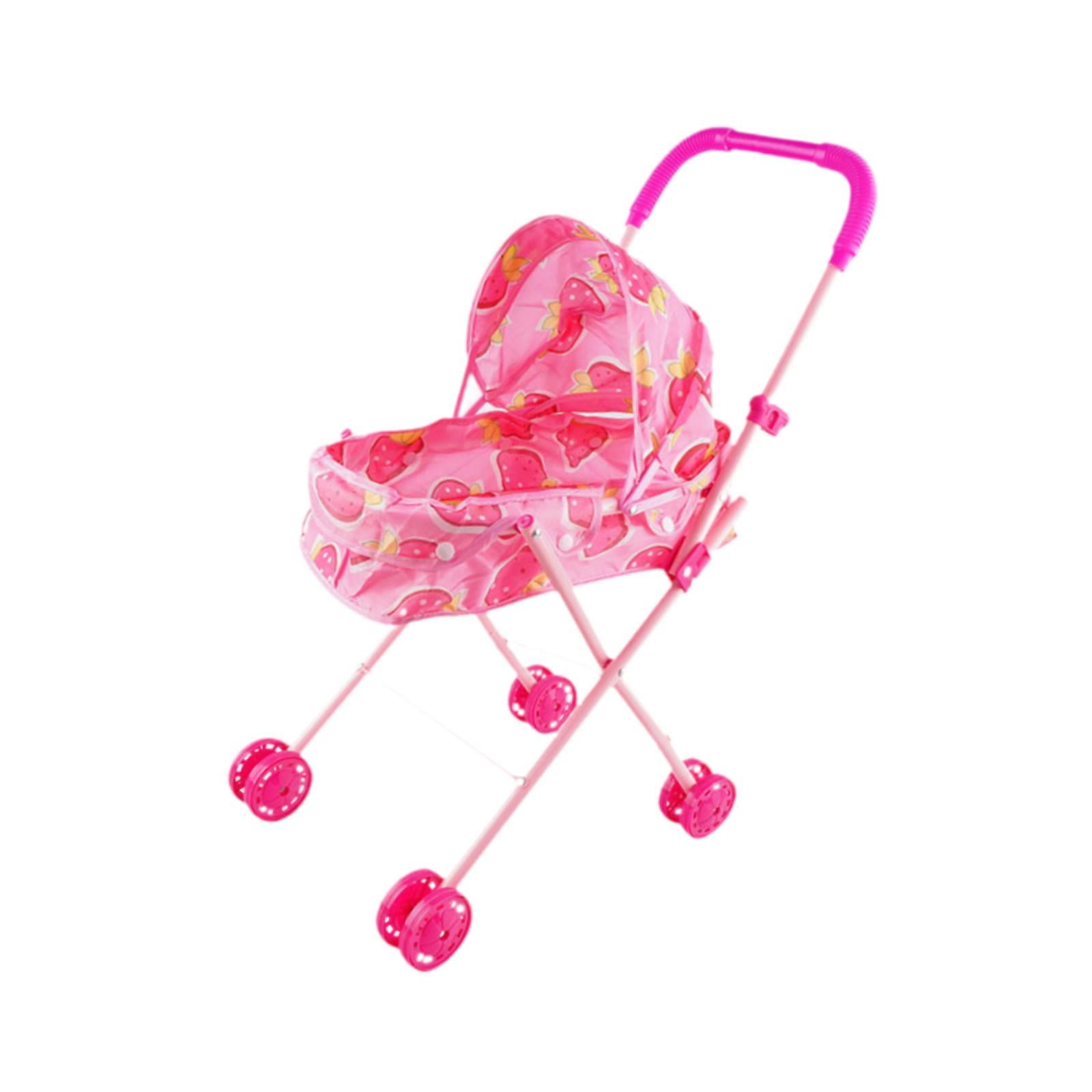 Bothyi - Mini Cochecito De Muñeca, Carrito De Juguete, Juego De Simulación, Carrito De Empuje, Juguete Para Bebé (rosa)