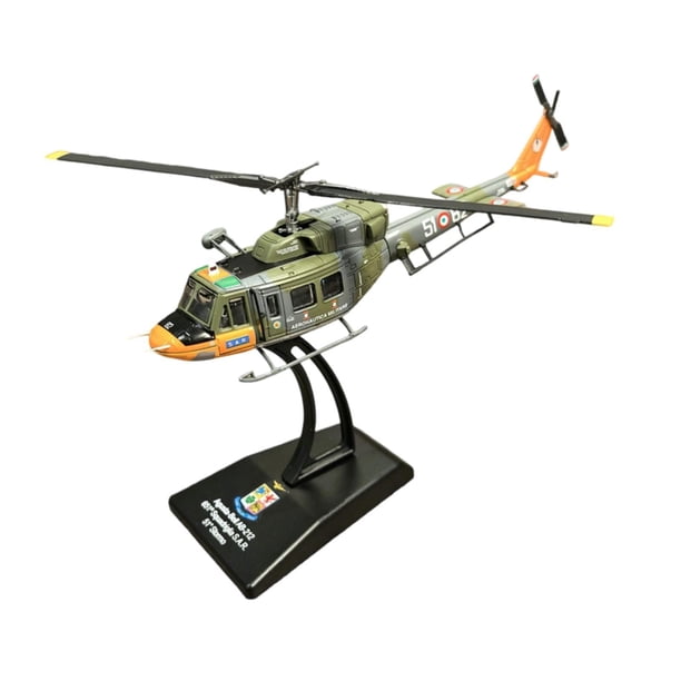 Helicóptero de aleación 1:100, modelo de avión, juguete de aviación conmemorativo con base de exhibición, modelo de avión fundido a presión para bar,