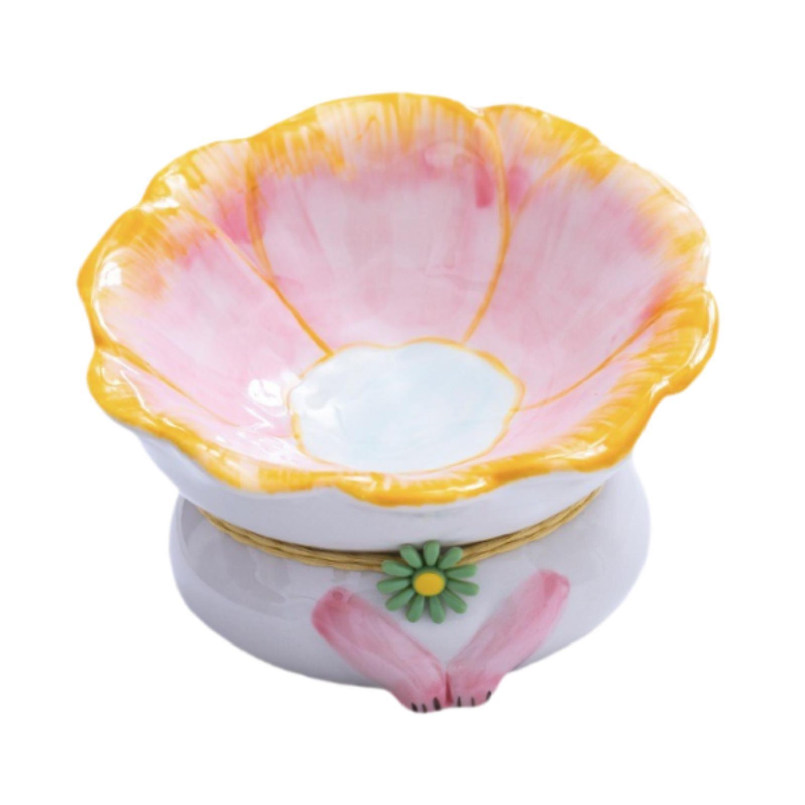 Magideal - Conchas De Gato Altamente Extraídas Plato De Comida De Gato -Protección -Enceción De Agua Y Alimentador Extra Anchos Para Kitten Kitty Perros Stocks D Rosa