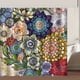thumbnail image 5 of 1/3/4pcs Bathroom Sets Rugs Shower Curtain, Boho Floral Pattern Polyester Shower Curtain, Comes With 12 Plastic Hooks, Non-Slip Bathroom Rug, Toilet U-Shape Mat, Toilet Lid Cover Pad, Bathroom Decor, 5 of 5