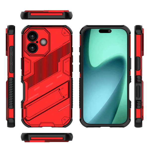 Funda GANGXUN Antigolpes para iPhone 17 con Soporte Invisible, Antihuellas y Protección Completa