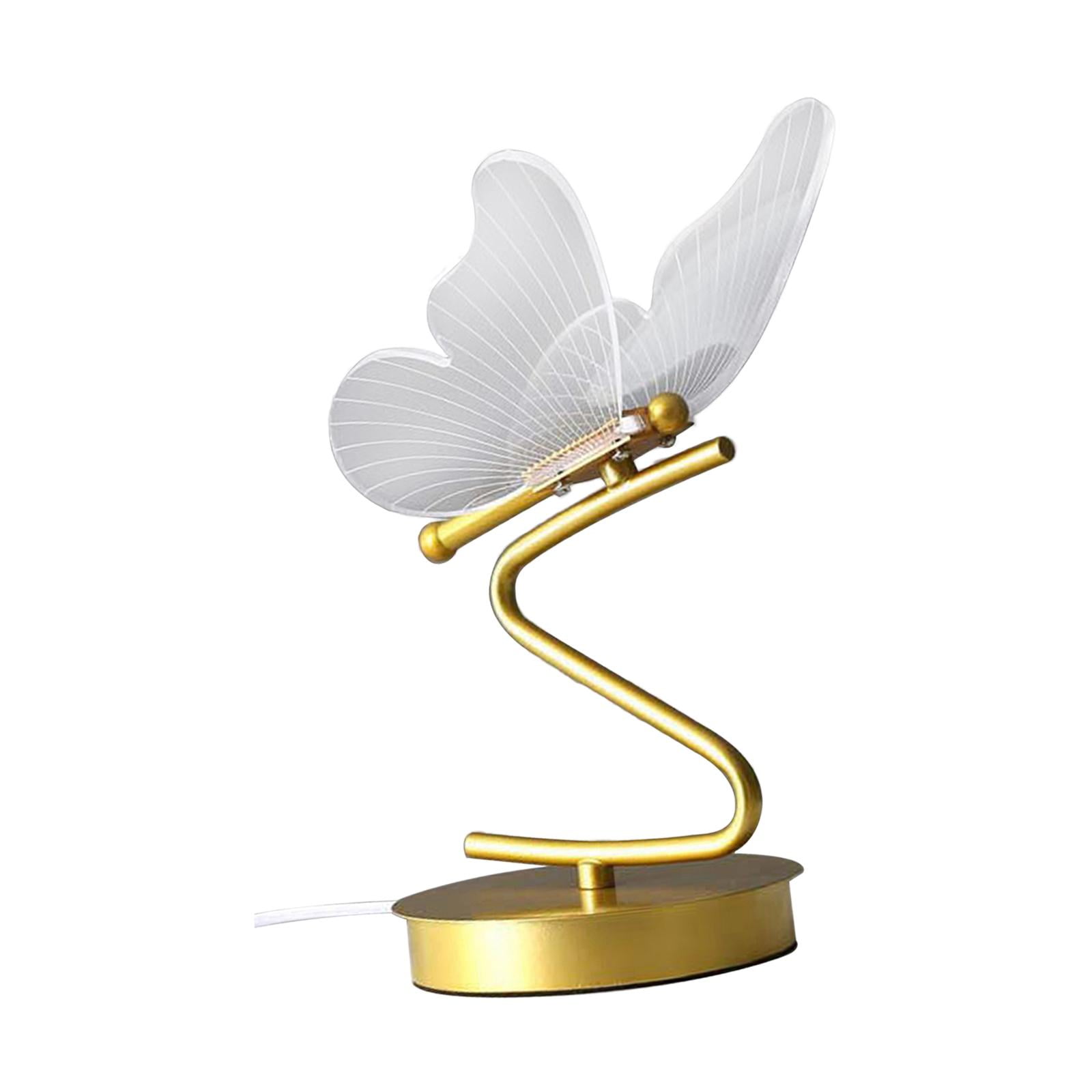 Magideal - Buttefly Lámpara De Escritorio Lámpara De Mesita De Noche Elgant Lámpara De Mesa De Mesita De Noche Clásica De Lujo Para Sala De Estar Regalos Para El Luz Cálida 3000k