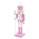 thumbnail image 1 of Figura De Cascanueces, Estatua Rosa De 10 Pulgadas Para Diseño De Escena De árbol De Navidad, Cetro De Fiesta, 1 of 3