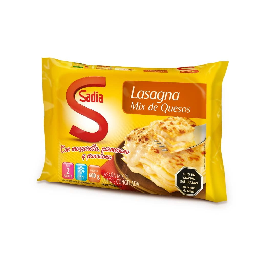 Lasagna Quesos 600 g Sadia