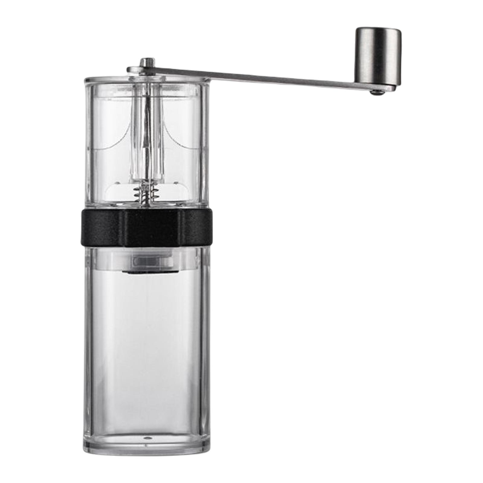 Magideal - Molinillo De Café Manual Con Manivela Y Fresas De Cerámica Ajustables Transparente