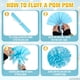 thumbnail image 4 of 15 piezas de pompones de papel de seda para decoración de baby shower, farolillos de papel variados, kit de suministros para fiestas con temática de Frozen en blanco y azul, para baby shower de niño,, 4 of 7