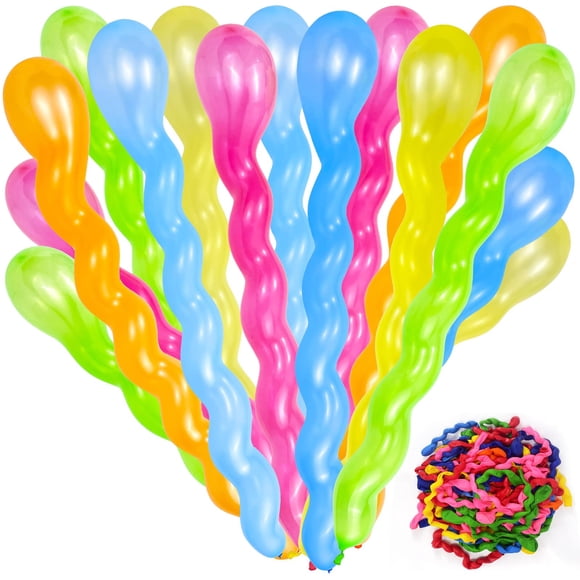 Globos en espiral de látex Wittocs de 40 cm, 100 unidades, para fiesta de cumpleaños