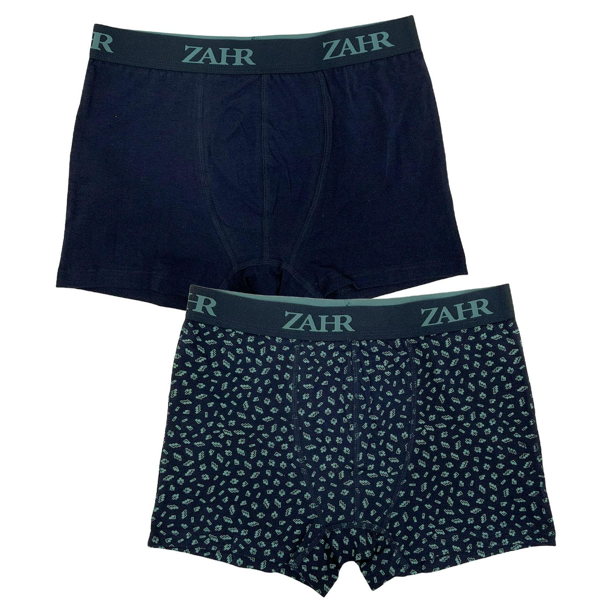 Zahr - Pack De 2 Boxers Azul Y Estampado