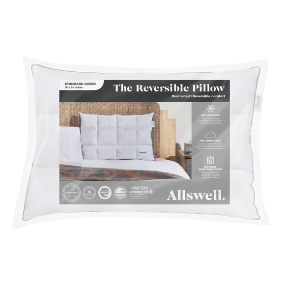 Almohada Allswell Reversible Memory Foam Cooling Plush Standard