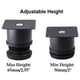 thumbnail image 4 of Patas para muebles Kyuionty, juego de 4, acero inoxidable, 5 cm, negras, 4 of 7
