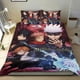thumbnail image 1 of Kaisen Manga Conjunto de sábanas temático, trío de piezas, cómodo y amigable con la piel, diseño único, regalo de decoración para el hogar para familiares, amigos y fans,173cm *218cm, 1 of 6