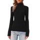 thumbnail image 1 of INSPIRE CHIC Suéter de Cuello Alto para Mujer de Manga Larga Básico Casual Ajustado Pullover Tops XS Negro, 1 of 6