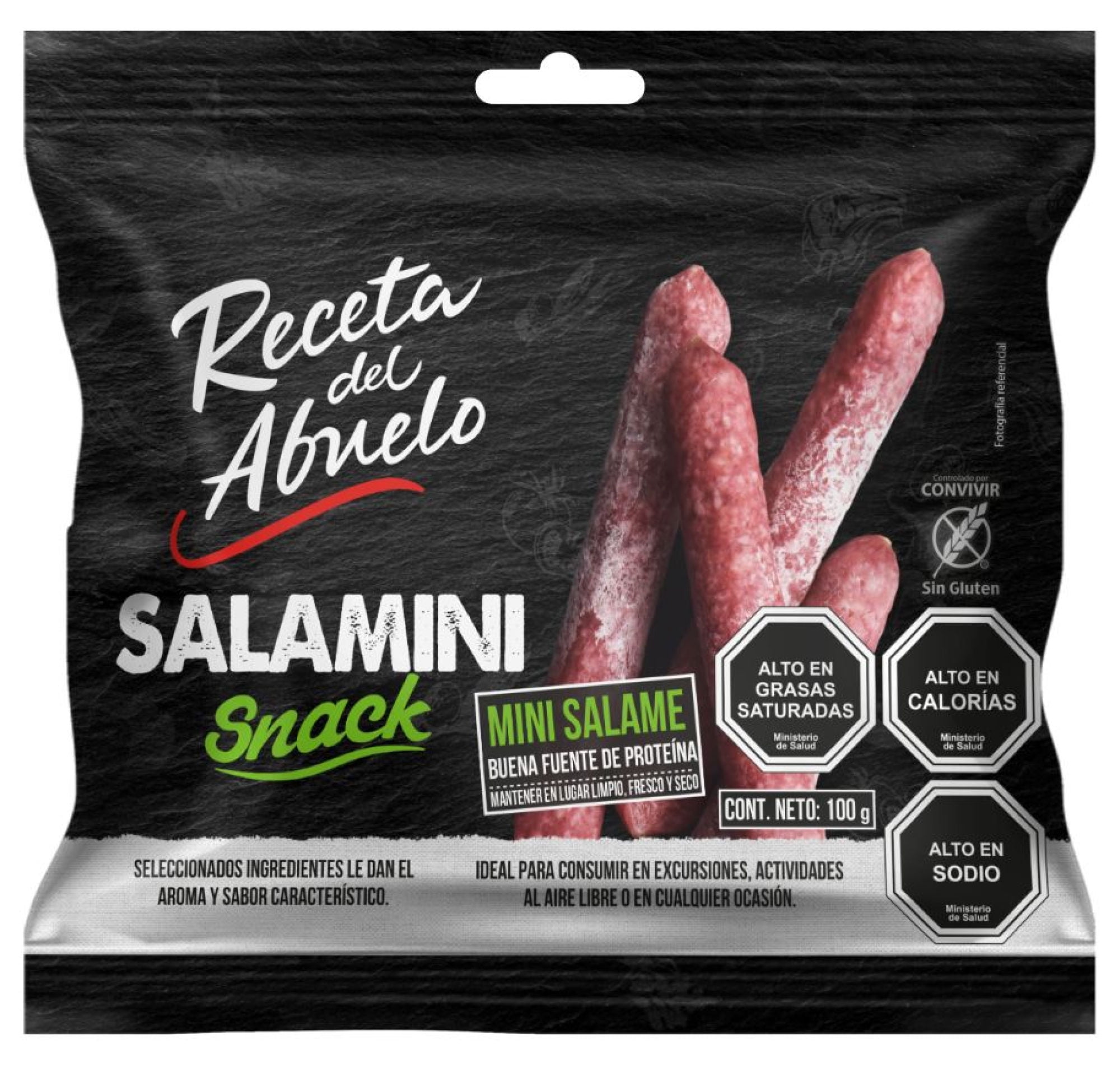 Salamín Snack Italiano 100 gr Receta Del Abuelo