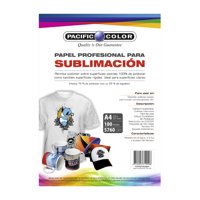 Pacific Color - 100 Hojas Papel Sublimación Profesional A4 - Ps