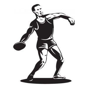 Rienda Libre Graphics - Decomural Discus Throwing Athletics Sports Ws-34548