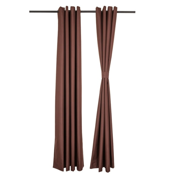 Set 2 Black Out Microfibra Chocolate 140 X 225