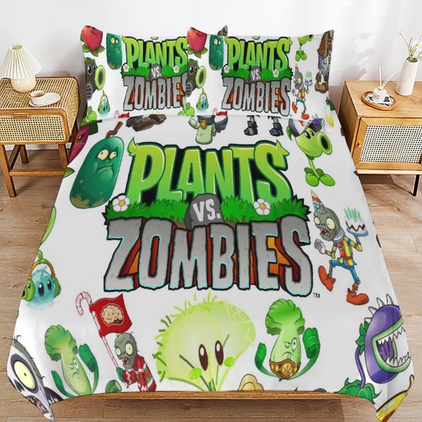 Plants-Zombies PV-Z Plants-Zombies PV-Z Bedding Set Sheet Set for Kids Adults,All Season Lightweight
