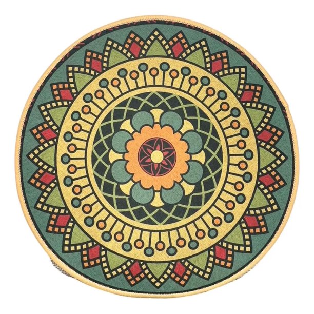 Set 4 Individuales Mesa Pack 4 Individuales Colorido Mandala verde