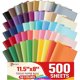 thumbnail image 1 of Simetufy 500 hojas de papel de seda, 50 colores, 1 of 3
