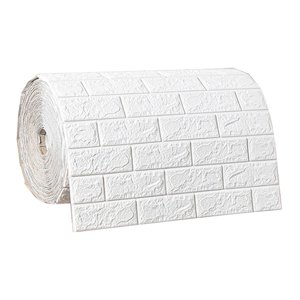 Magideal - Panel De Pared 3D Autoadhesivo De Espuma Xpe, Decoración De Pared De Ladrillo Falso, Impermeable, Fácil De Limpiar, Adecuado Para Baño, Sala De Estar, Blanco