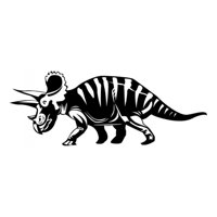 Rienda Libre Graphics - Decomural Triceratops Jurassic Dinosaur Ws-17558