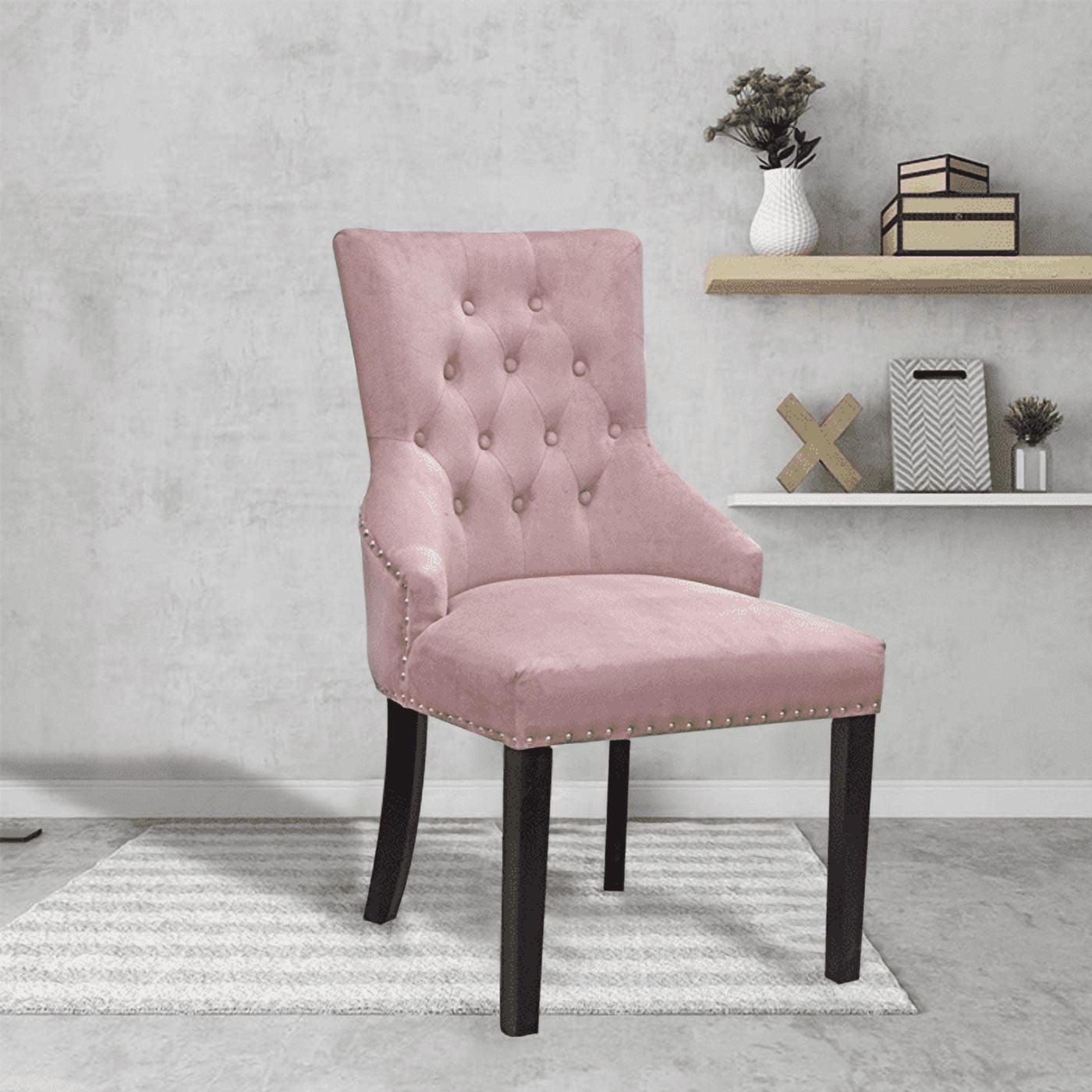 Muebles Santa Ana - Set 2 Sillas Capitone Pink