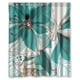 thumbnail image 1 of Cortina de ducha abstracta floral, juego de cortina de baño con ganchos, tamaño 60 x 72 pulgadas, 1 of 3