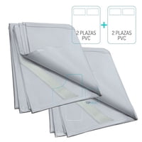 Topmedic | Pack 2 Unidades Cubre Colchón Pvc Impermeable De 1 Plaza Y Media Con Elásticos