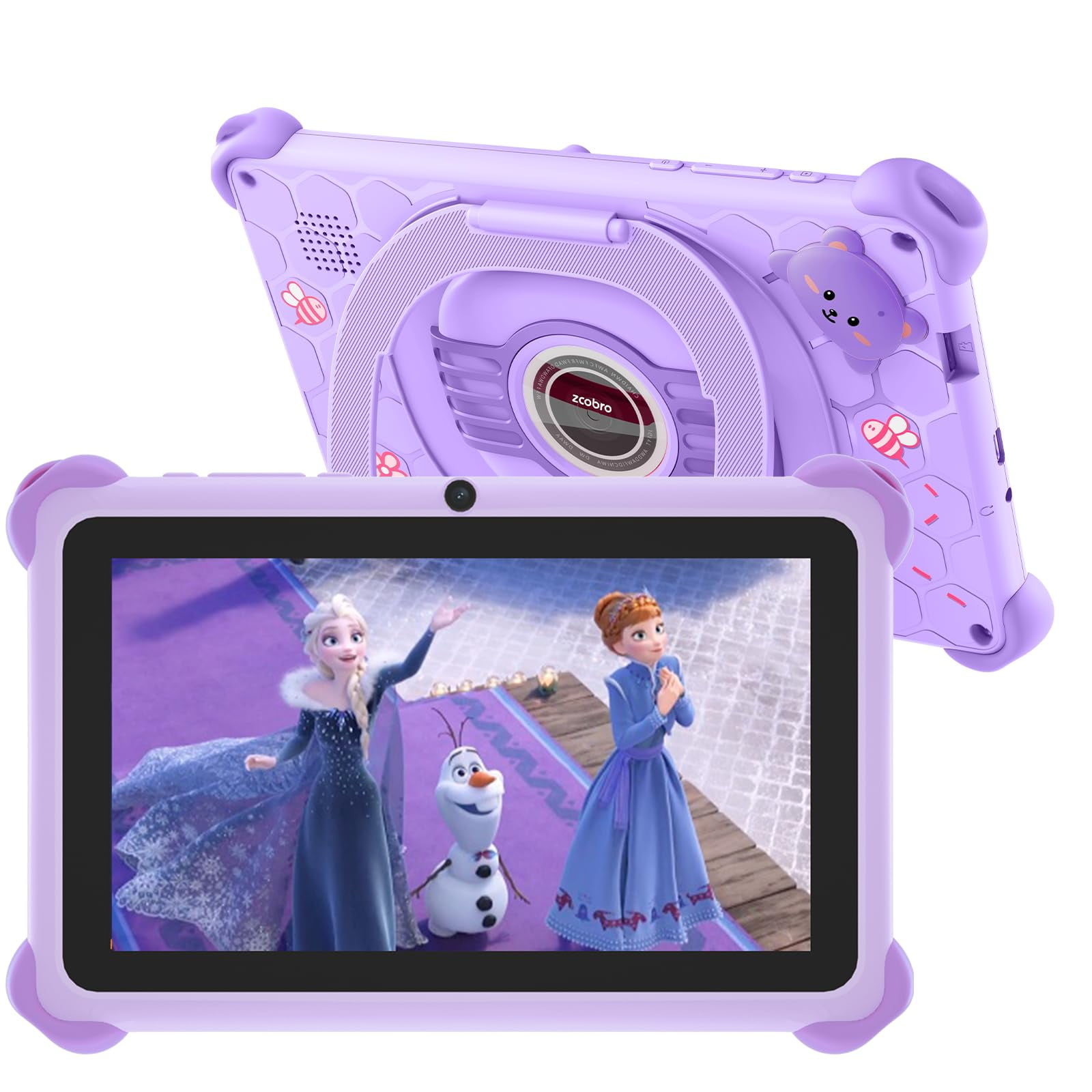 Tablet Infantil Zcobro Kids710 32gb Android 7 Pulgadas Con Funda Morada
