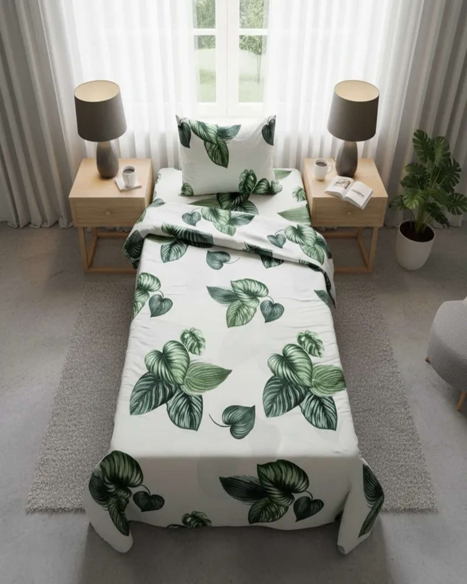 Teng Fei - Juego De Sábanas Plaza Y Media 100% Poliester