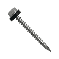 Ferreplus - Tornillo Autoperforante Hexagonal Para Techo Punta Espada 10 X 2 1/2 - 100 Unidades