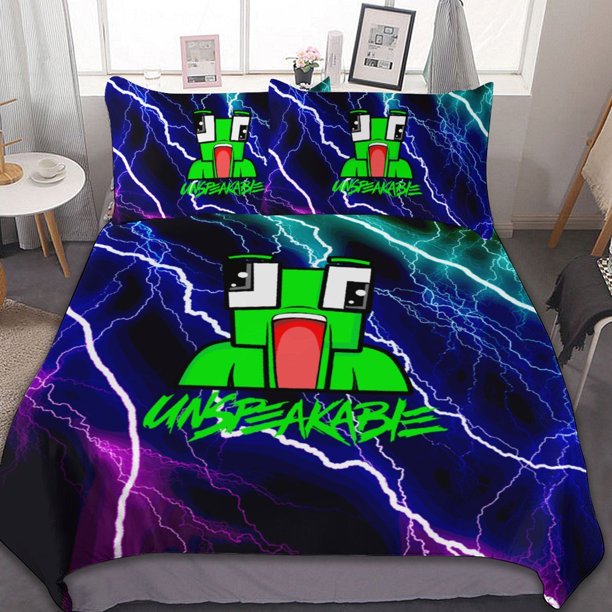 Unspeakable 3-Piece Bedding Set Warm And Comfortable Soft Duvet Cover Bed Set for Boys Girls Kids Adult Bedroom All Season