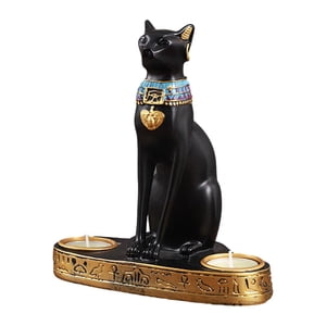 Bothyi - Candelabro Con Figura De Gato Para Chimenea, Decoración Para Fiesta De Boda, Color Negro