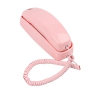 Bothyi - Teléfono De Pared Estilo Retro Con Cable Y Remarcación Para La Escuela, El Garaje Y El Hogar, Color Rosa