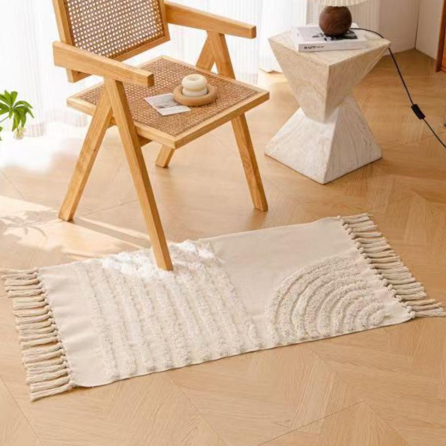 Top Lucky - Bajada De Cama Bordada Kilim De Estilo Etnico 60X90Cm Md73