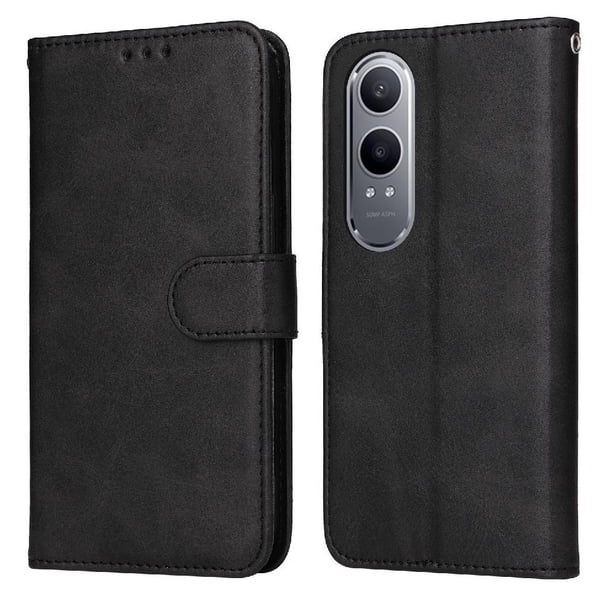 Funda Billetera para OnePlus Nord CE4 Lite con Porta Tarjetas y Soporte Ajustable Negro
