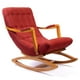 thumbnail image 2 of Silla Mecedora Con Apoya Brazo Lino Rojo, 2 of 3