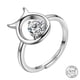 thumbnail image 1 of Stunning 925 Sterling Silver Constellation Ring with Zircon Adjustable Design - Perfect Gift for Women, 1 of 5