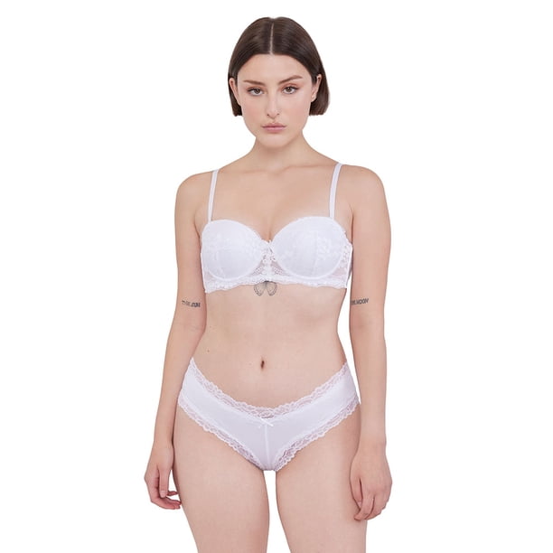 Pantaleta Mujer Ecru Microfibra Lace Corona