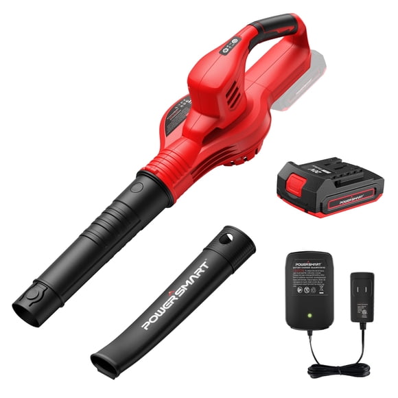 Soplador de hojas inalámbrico PowerSmart 20V 2.0Ah con batería y cargador