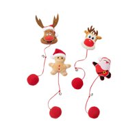 Magideal - 4 Juguetes Navideños Para Gatos, Juguete Interactivo, Cómodo, Portátil, Resistente Al Desgaste, Divertido Juguete Molar Para Gatos, Juguete De Cuerda