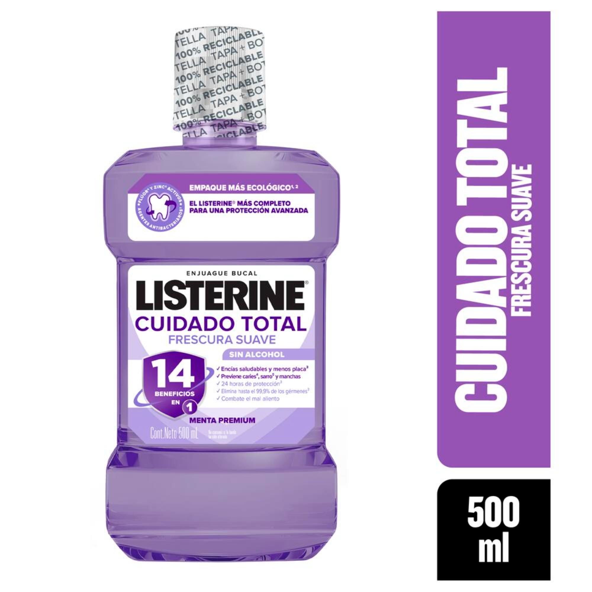 Enjuague Bucal Cuidado Total Zero Alcohol 500 ml Listerine